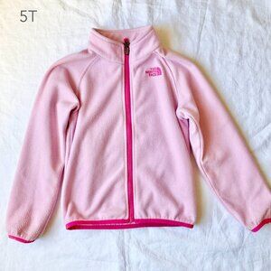🪴5/$30 Columbia 5T Kid Girls Pink Fleece Zipper Jacket Outdoor Camping Gorpcore